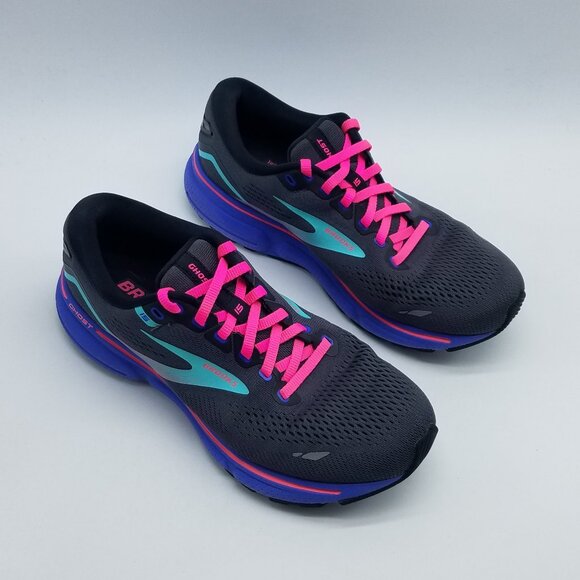 Brooks Ghost 15 Women's Size 8.5 B (Medium) Running Shoes Black Blue Aruba - Picture 1 of 13